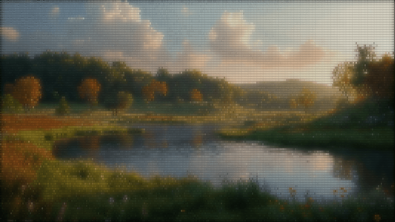 Abstract mountain landscape